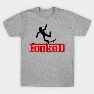 FOOKED-BAD LUCK SKATER T-Shirt